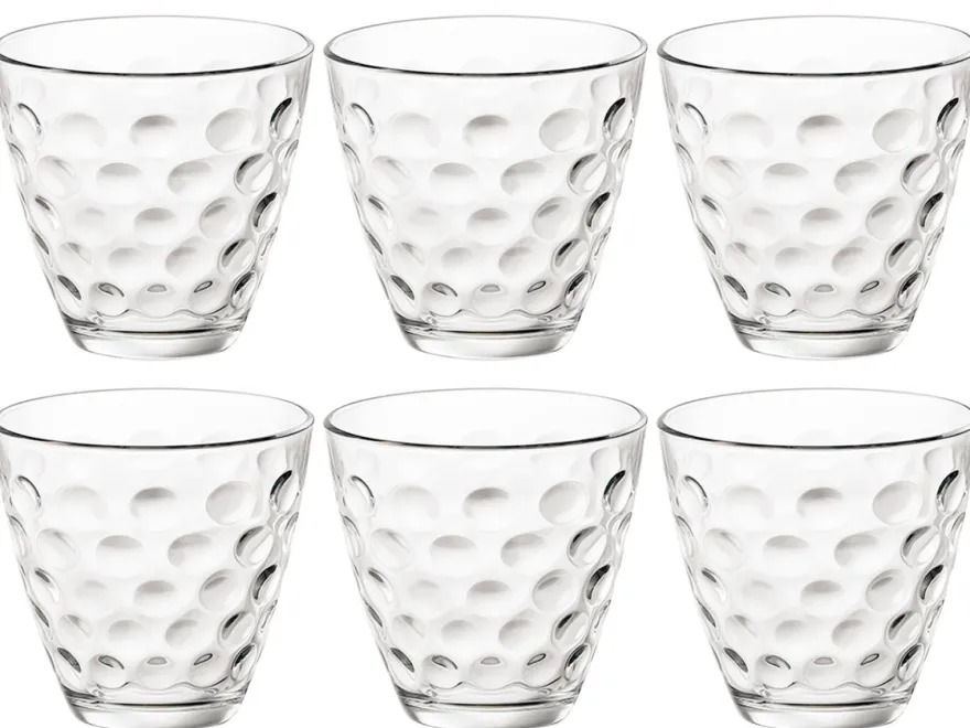 Bormioli Rocco Glazen Dots - Transparant - 250 ml - 6 stuks