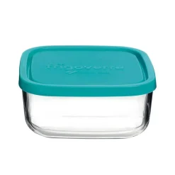Bormioli Rocco Glazen Vershoudbakje Frigoverre - Blauw 15 x 15 x 7 cm / 1 liter