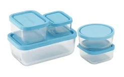 Bormioli Rocco Glazen Vershoudbakjes Frigoverre - Blauw 5 Stuks
