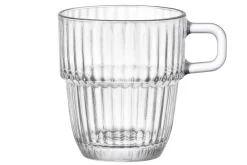 Bormioli Rocco Koffiekopjes met oor - Stapelbaar - Barshine 185 ml - 6 Stuks