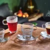 Bormioli Rocco Latte Macchiato Glazen - Irish Coffee Glazen - Koffiekopjes met oor - Stapelbaar - Barshine 315 ml - 6 Stuks
