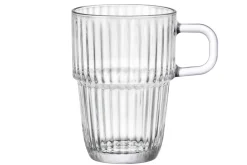 Bormioli Rocco Latte Macchiato Glazen - Irish Coffee Glazen - Koffiekopjes met oor - Stapelbaar - Barshine 315 ml - 6 Stuks