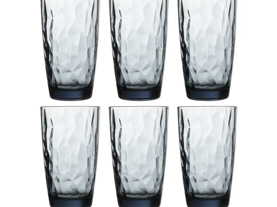 Bormioli Rocco Longdrinkglazen Diamond - Blauw - 470 ml - 6 stuks