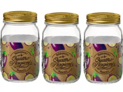 Bormioli Rocco Mason Jar / Weckpot Quattro Stagioni - ø 8.6 cm / 1 liter - 3 stuks