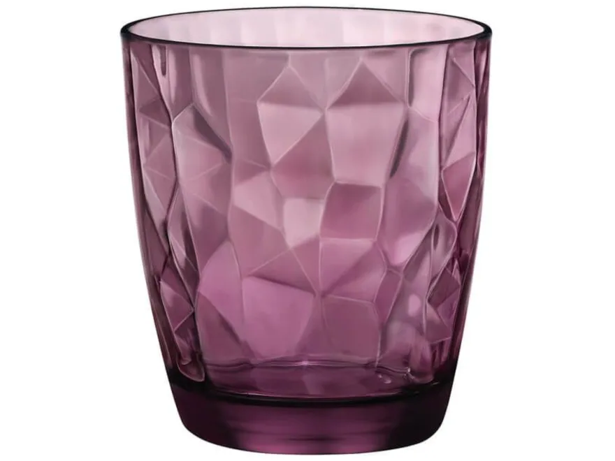 Bormioli Rocco Waterglazen Diamond - Paars - 300 ml - 6 stuks