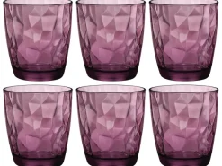 Bormioli Rocco Waterglazen Diamond - Paars - 300 ml - 6 stuks