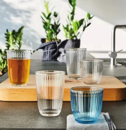 Bormioli Rocco Waterglazen Line Blauw - 290 ml - 6 stuks
