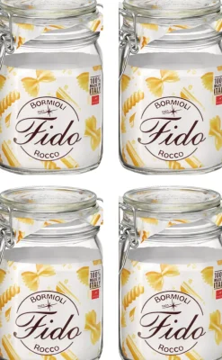 Bormioli Rocco Weckpotten Fido 11 x 11 cm / 1 liter - 4 stuks