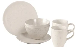 Broste Copenhagen Ontbijtset Nordic Vanilla 6-delig / 2 personen - 2 ontbijtborden, 2 kommen en 2 kopjes