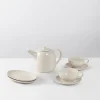 Broste Copenhagen Theeset Nordic Vanilla 7-delig / 2 personen - 1 theepot, 2 bordjes en 2 kop en schotels