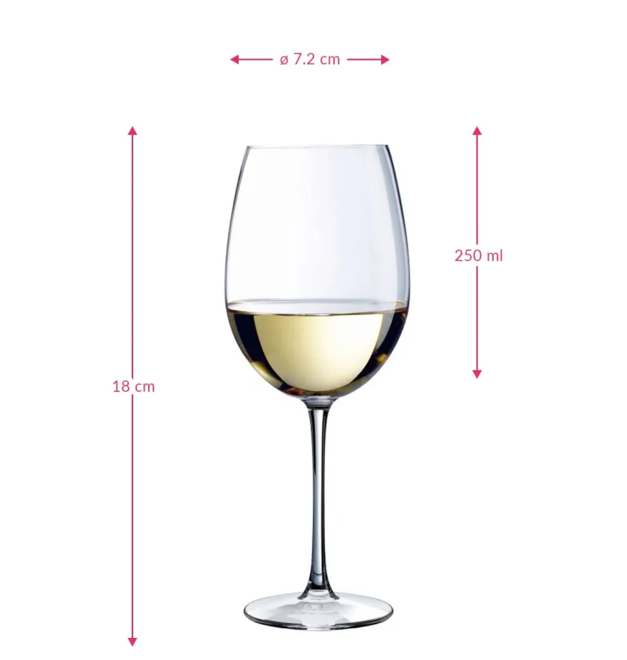 Chef & Sommelier Witte Wijnglazen Cabernet - 250 ml - 6 stuks