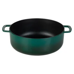 Combekk Braadpan met deksel Gietijzer Holly Green ø 24 cm / 3.8 Liter - geëmailleerde anti-aanbaklaag