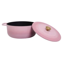 Combekk Braadpannenset Gietijzer Pink 2-delig - ø 24 & 28 cm - geëmailleerde anti-aanbaklaag