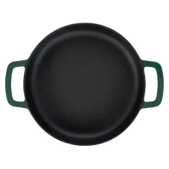 Combekk Koekenpan Skillet met 2 grepen Gietijzer Holly Green ø 24 cm - geëmailleerde anti-aanbaklaag