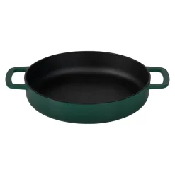 Combekk Koekenpan Skillet met 2 grepen Gietijzer Holly Green ø 24 cm - geëmailleerde anti-aanbaklaag