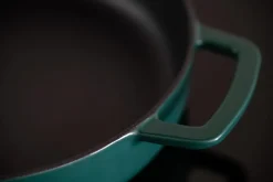 Combekk Koekenpan Skillet met 2 grepen Gietijzer Holly Green ø 24 cm - geëmailleerde anti-aanbaklaag
