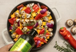 Combekk Koekenpan Skillet met 2 grepen Gietijzer Sand ΓΈ 24 cm - geΓ«mailleerde anti-aanbaklaag