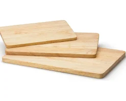 Continenta Houten Snijplank - Rubberhout - 34 x 22 cm