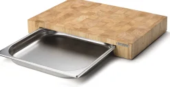 Continenta Houten Snijplank met RVS Lade - Kopshout - 48 x 33 cm