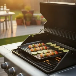Cookinglife BBQ Grillplaat Fire & Flavour 38 x 28 cm - Non-Stick Metaal - Geschikt voor BBQ
