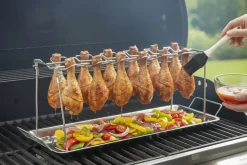 Cookinglife BBQ Kippenvleugelhouder Fire & Flavour - Metaal - Voor 12 Stuks Grillen