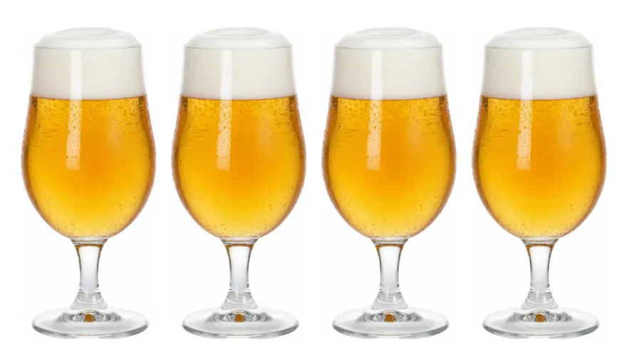 Cookinglife Bierglazen Op Voet 370 ml -4 Stuks