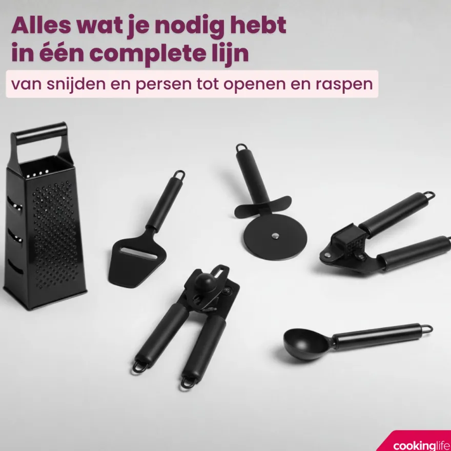 Cookinglife Blikopener Zwart 22 cm