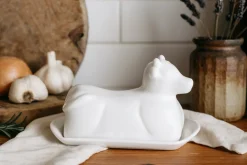 Cookinglife Botervloot Porselein - Koe - 20 x 12 cm