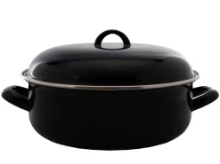 Cookinglife Braadpan met deksel - Emaille - Cooking - ø 24 cm / 4 Liter - geëmailleerde anti-aanbaklaag
