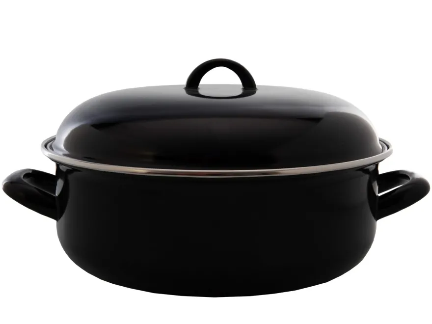 Cookinglife Braadpan met deksel - Emaille - Cooking - ø 24 cm / 4 Liter - geëmailleerde anti-aanbaklaag