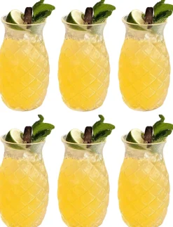 Cookinglife Cocktailglazen / Tiki Ananas Glazen - 400 ml - 6 stuks