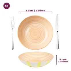 Cookinglife Diepe Borden / Pastaborden Spring Vibes ø 21 cm - 6 Stuks