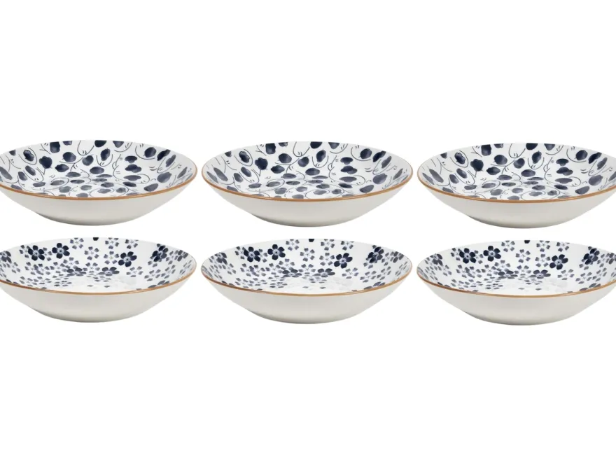 Cookinglife Diepe Borden / Pastaborden Fleuris ø 20 cm - 6 stuks