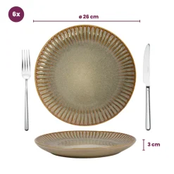 Cookinglife Dinerborden Aqua Maris ø 26 cm - 6 Stuks