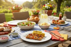 Cookinglife Dinerborden - CampVibe - Outdoor - Kunststof - Onbreekbaar - Wit ø 28 cm - 4 Stuks