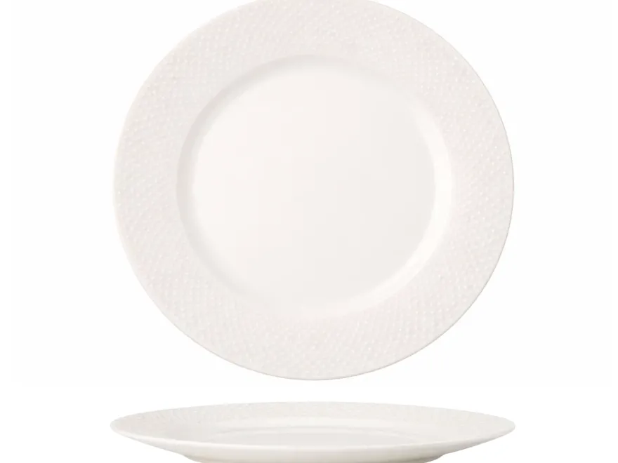 Cookinglife Dinerborden - CampVibe - Outdoor - Kunststof - Onbreekbaar - Wit ø 28 cm - 4 Stuks