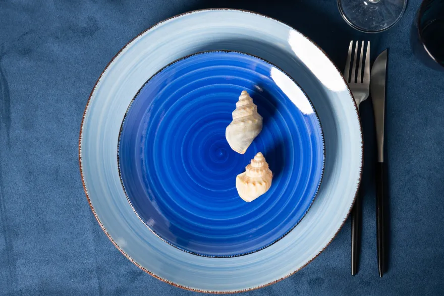 Cookinglife Dinerborden Delice Blauw ø 26.5 cm - 6 stuks