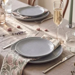 Cookinglife Dinerborden Linen Grijs ΓΈ 27 cm β 6 stuks