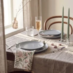Cookinglife Dinerborden Linen Grijs ø 27 cm – 6 stuks