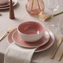 Cookinglife Dinerborden Nola Roze ø 27 cm – 6 stuks