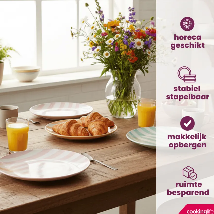 Cookinglife Dinerborden Spring Vibes ø 26.5 cm - 6 Stuks
