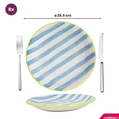 Cookinglife Dinerborden Summer Vibes ø 26.5 cm - 6 stuks
