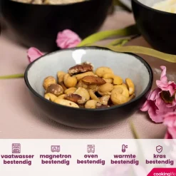 Cookinglife Dipschaaltjes Nola Warm Grey ø 11 cm - 6 stuks