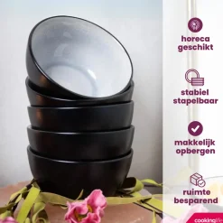 Cookinglife Dipschaaltjes Nola Warm Grey ø 11 cm - 6 stuks