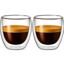 Cookinglife Dubbelwandige Espressoglazen 100 ml - 2 stuks