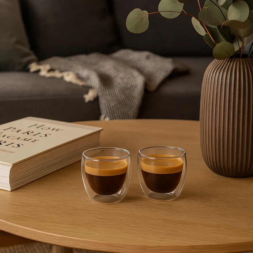 Cookinglife Dubbelwandige Espressoglazen 100 ml - 2 stuks