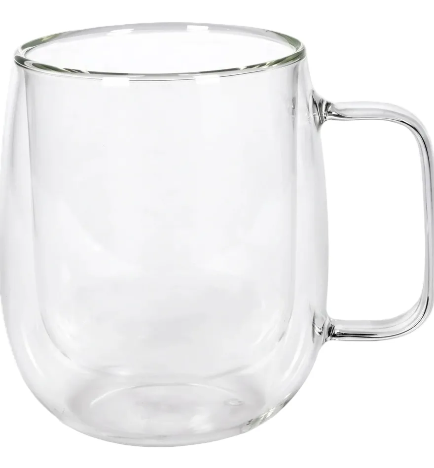 Cookinglife Dubbelwandige Latte macchiato- / theeglazen met oor - 400 ml - 2 Stuks