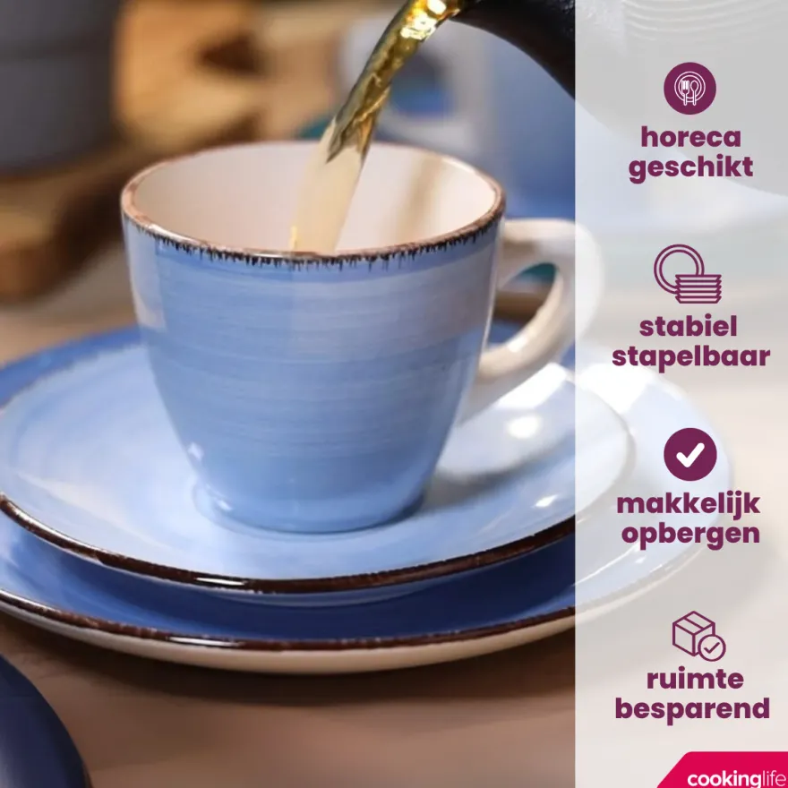 Cookinglife Eierdopjes Delice Blauw - 6 stuks