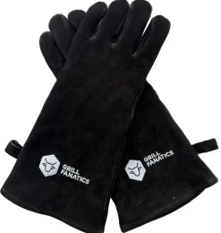 Cookinglife Grill BBQ Handschoenen / Ovenhandschoenen Zwart Leer 500 °C - 2 stuks