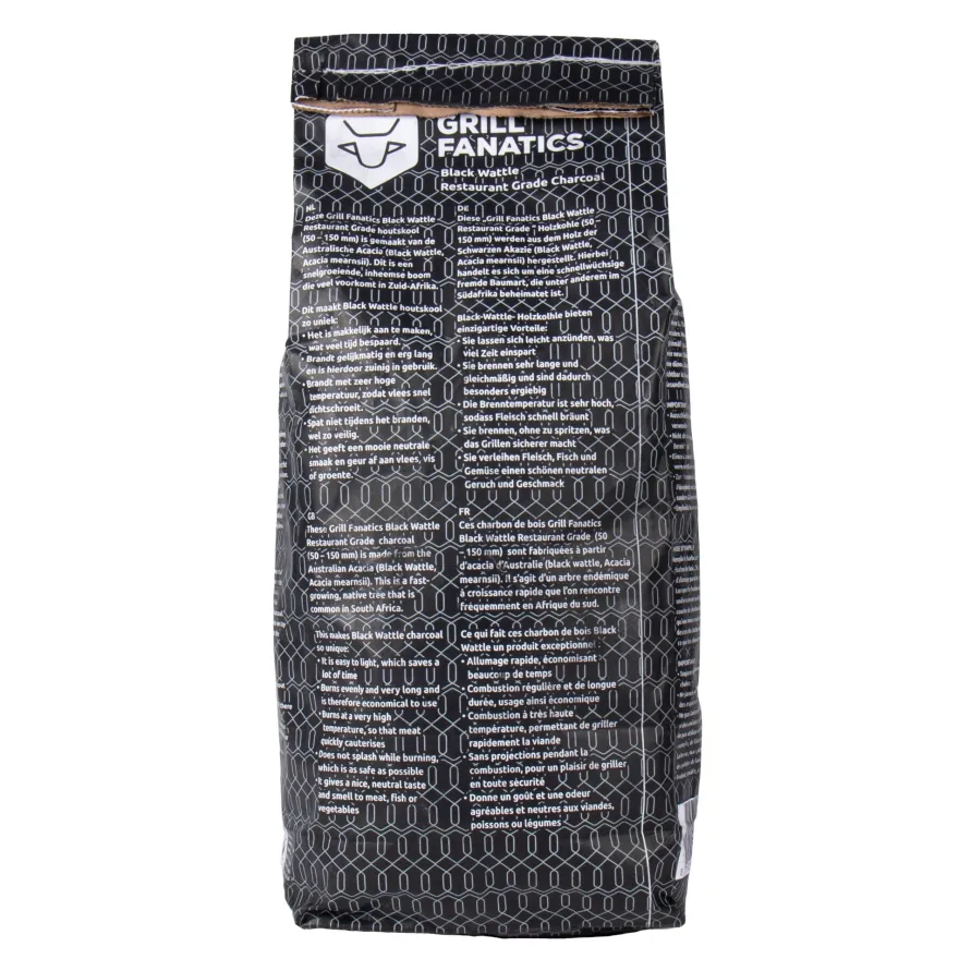 Cookinglife Grill Houtskool / Charcoal Black Wattle - 5 Kg - Restaurant kwaliteit